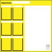 Dry Erase Key Performance Indicator (KPI) Board-Document Holder Blue, Red, Yellow